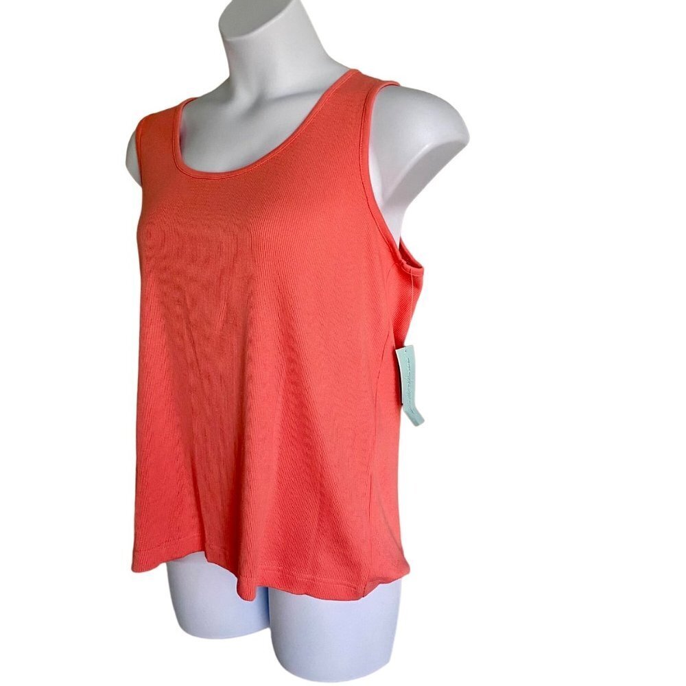 C.B. Casual Ribbed Cotton Tank Top Women's Size 1X NEW NWT - Picture 3 of 6